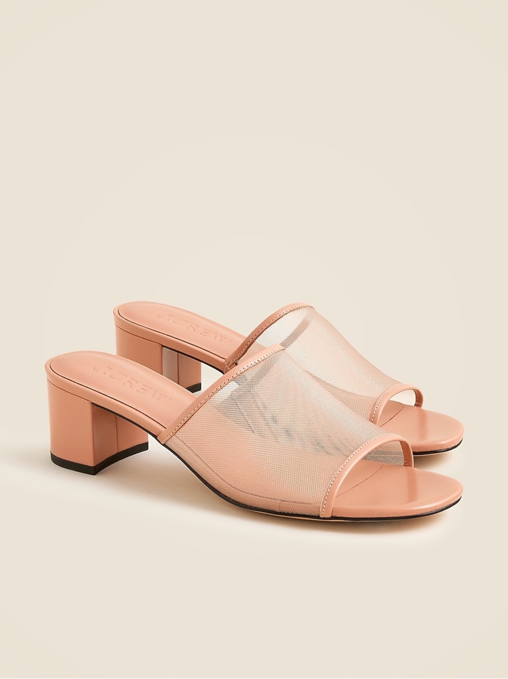 J Crew block mule heel mesh